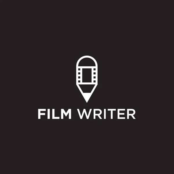 Write Movie Logo Design Vector Illustration — Stockvektor