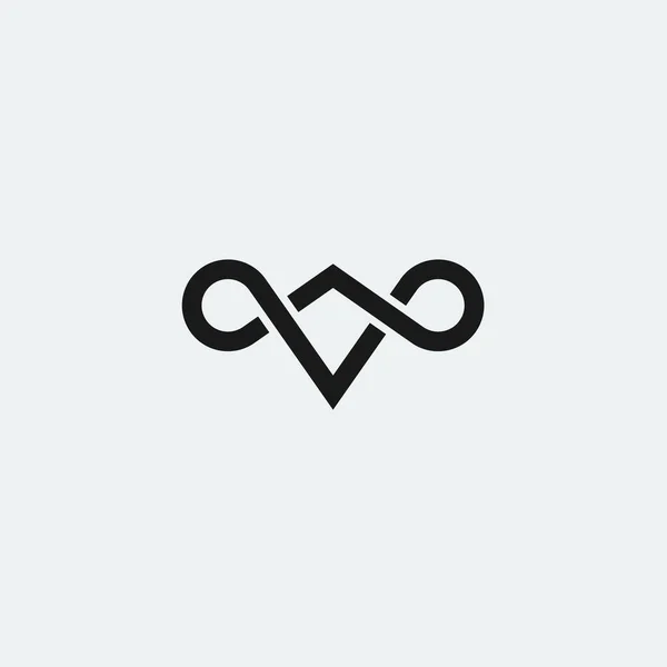 Letter Infinity Logo Design Vector Illustration — Image vectorielle