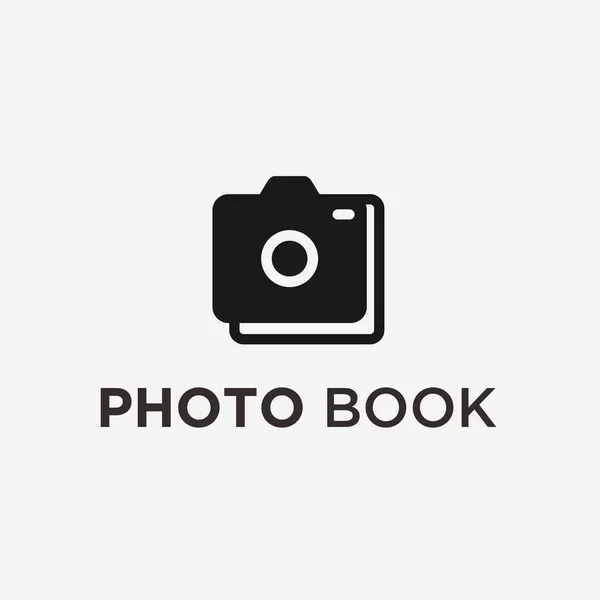 Book Camera Logo Design Vector Illustration — Stock vektor