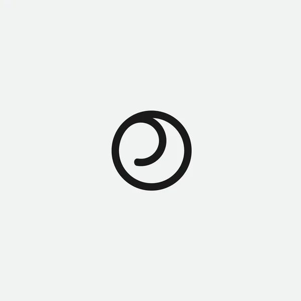 Letter Circle Logo Design Vector Illustration — Vetor de Stock