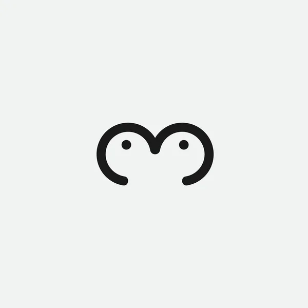 Love Boobs Logo Design Vector Illustration — Vector de stock