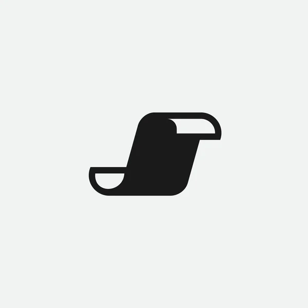 Letter Paper Logo Design Vector Illustration — Image vectorielle