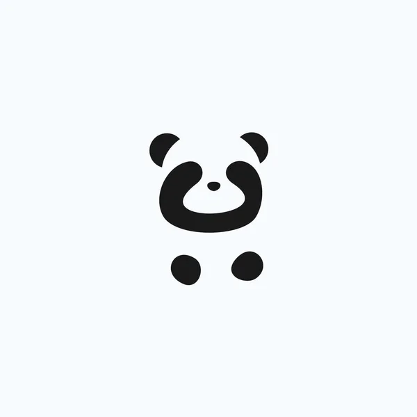 Cute Panda Logo Design Vector Illustration — Stock Vector