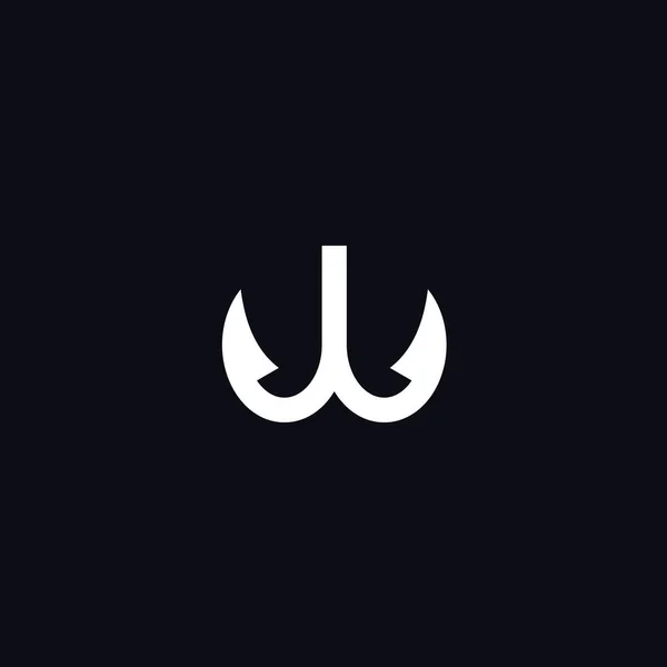 Letter Hook Logo Design Vector Illustration — Vetor de Stock