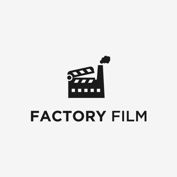 Film Factory Logo Design Vector Illustration — Vetor de Stock