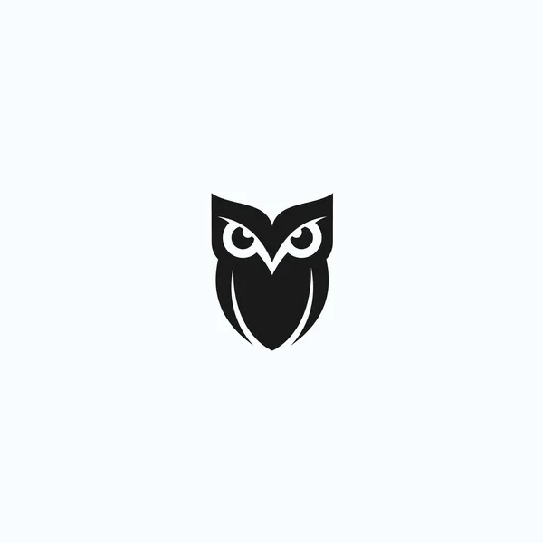 Owl Logo Design Vector Illustration — стоковый вектор