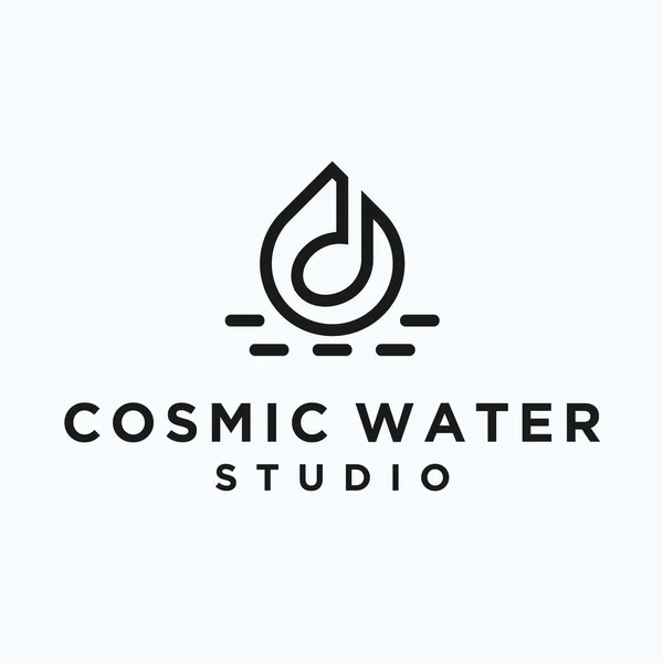 Water Tone Logo Design Vector Illustration — Wektor stockowy