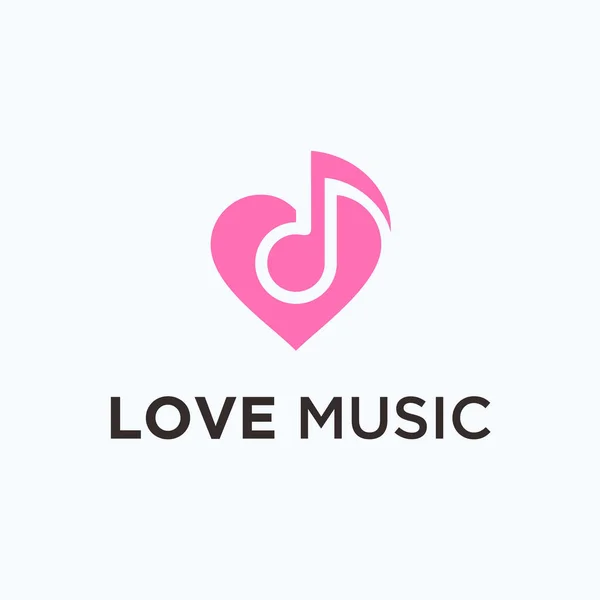Love Tone Logo Design Vector Illustration — Vetor de Stock