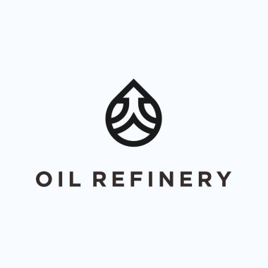 oil arrow logo design vector illustration