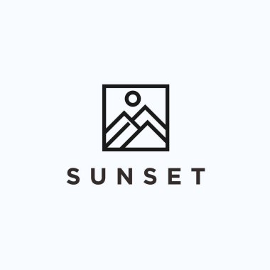 dağ logosu tasarımı vektör çizimi