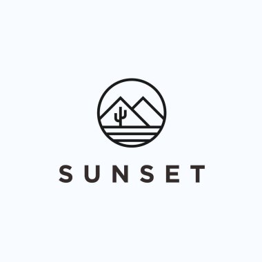 desert logo design vector illustration