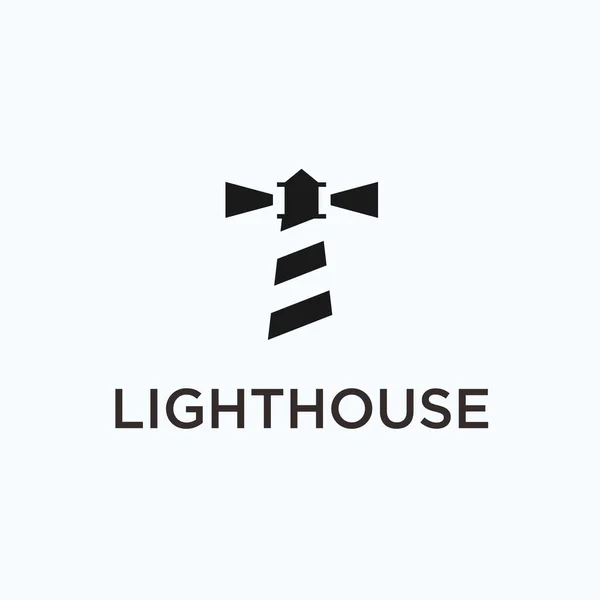 Lighthouse Logo Design Vector Illustration — Wektor stockowy