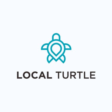 local turtle logo design vector illustration