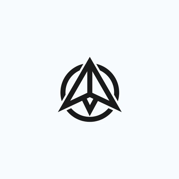 Paper Airplane Logo Design Vector Illustration — 图库矢量图片