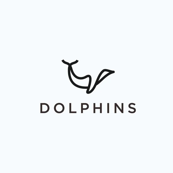 Векторная Иллюстрация Логотипа Дельфина — стоковый вектор
