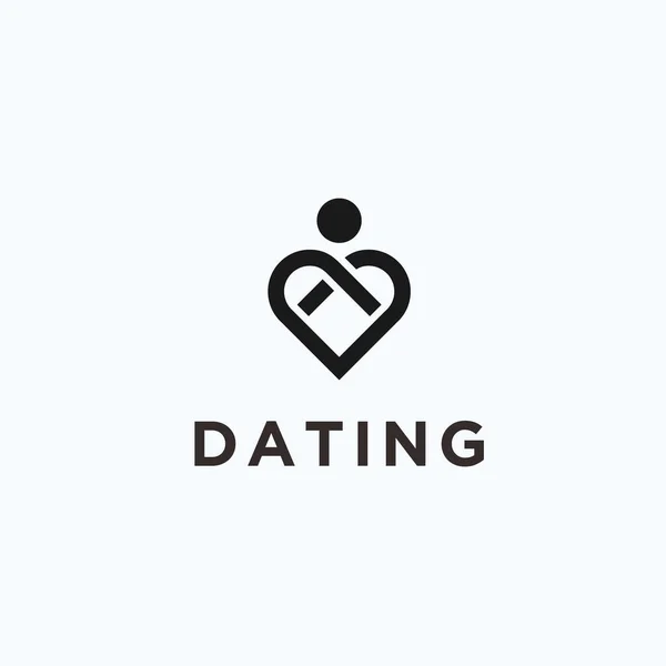 Dating Logo Design Vector Illustration — Stockvector