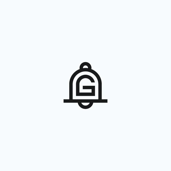 Letter Bell Logo Design Vector Illustration — Image vectorielle