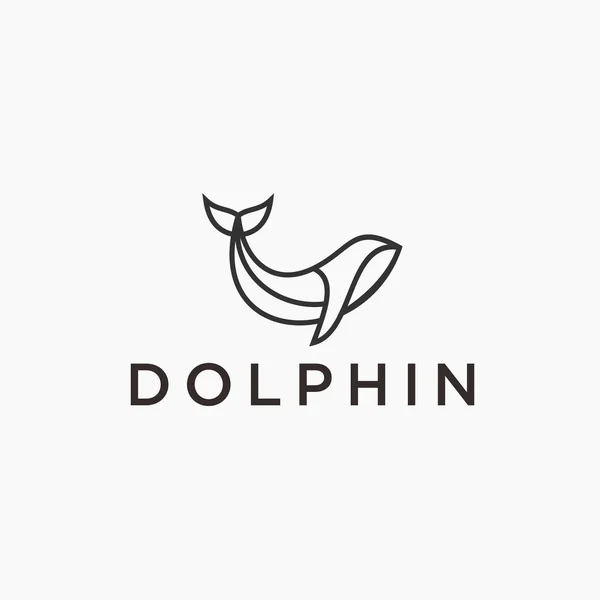 Векторная Иллюстрация Логотипа Дельфина — стоковый вектор