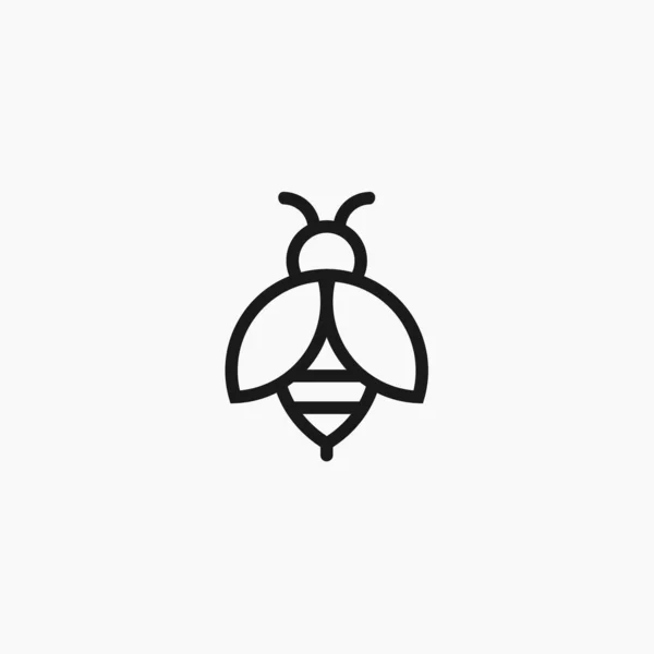 Miele Ape Logo Disegno Vettoriale Illustrazione — Vettoriale Stock
