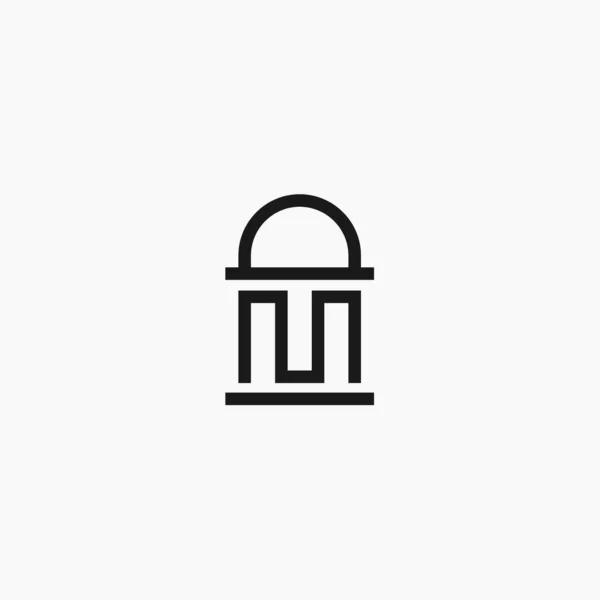 Letter Dome Logo Design Vector Illustration — Image vectorielle
