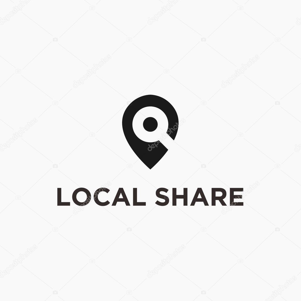 Share local logo design vector illustration