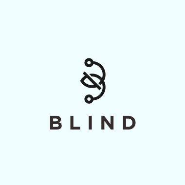 blind eye logo design vector illustration