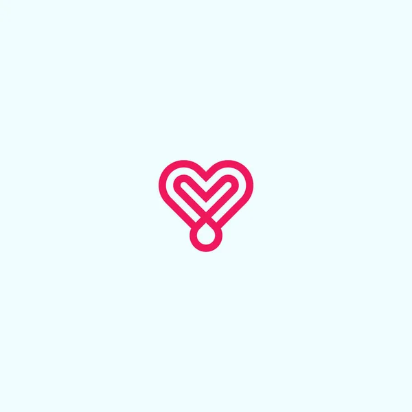 Letter Love Logo Design Vector Illustration — Stockový vektor