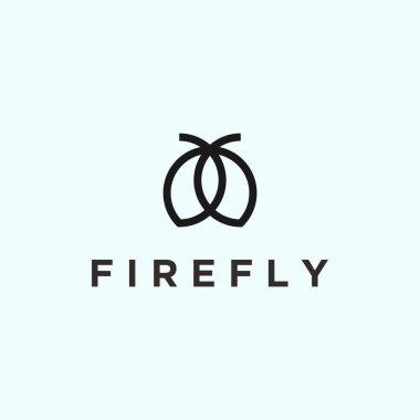 firefly logo design vector illustration