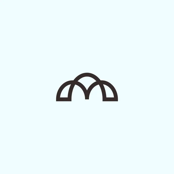 Bridge Logo Design Vector Illustration — Vetor de Stock