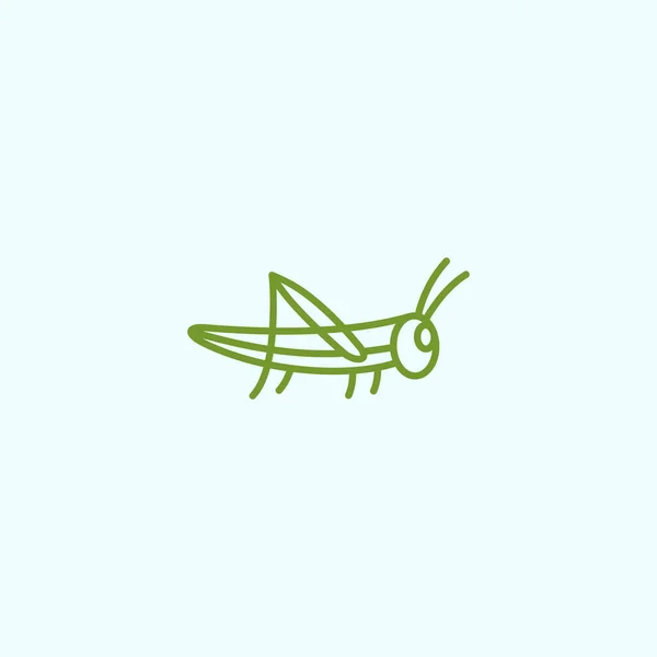 Grasshopper Logo Design Vector Illustration — Stockvector