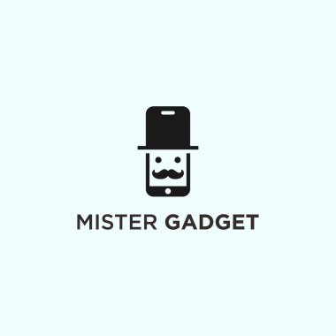 mister mobile logo design vector illustration