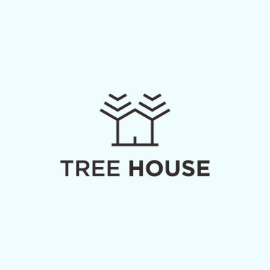 tree house logo design vector illustration