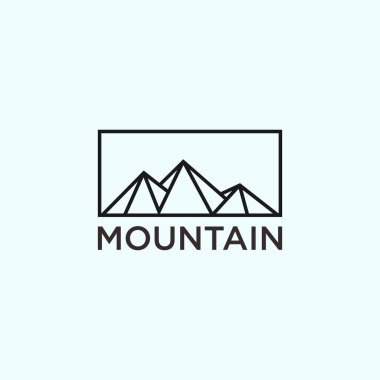 geometric mountain logo design vector illustration