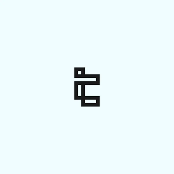 Letter Square Logo Design Vector Illustration — Vetor de Stock