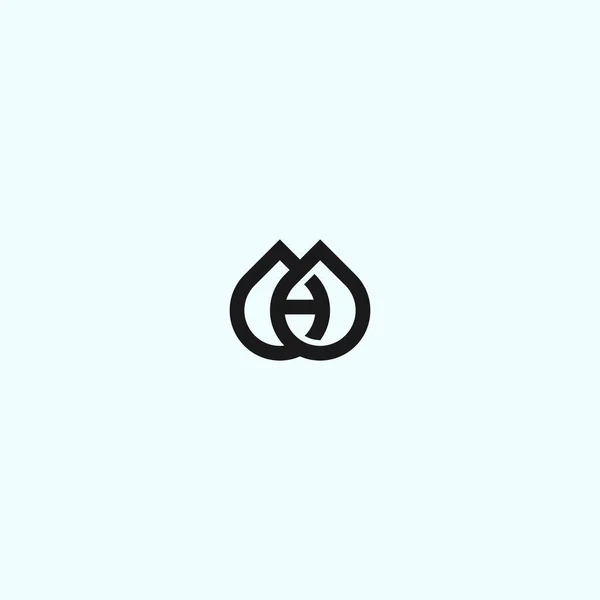 Initial Water Logo Design Vector Illustration — ストックベクタ