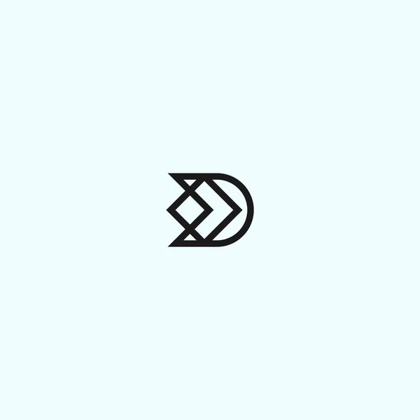 Letter Direction Logo Design Vector Illustration — Vettoriale Stock