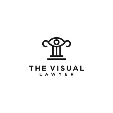 legal eye logo design vector illustration