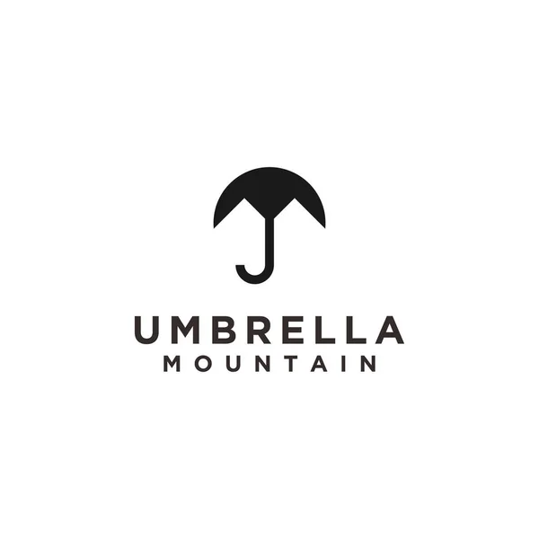 Mountain Umbrella Logo Design Vector Illustration — Wektor stockowy
