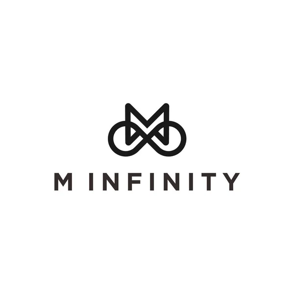 Letter Infinity Logo Design Vector Illustration — Stock Vector