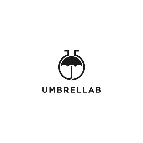 Lab Umbrella Logo Design Vector Illustration — Wektor stockowy