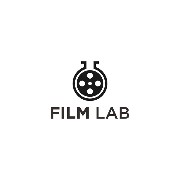Film Lab Logo Design Vector Illustration — 图库矢量图片