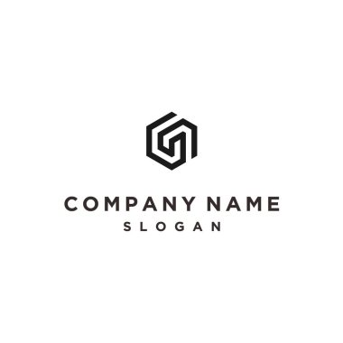g hexagon logo design vector illustration