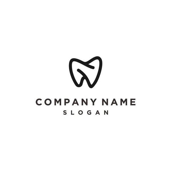 Letter Teeth Logo Design Vector Illustration —  Vetores de Stock