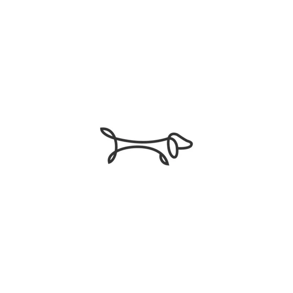 Poodle Dog Logo Design Vector Illustration — Vettoriale Stock