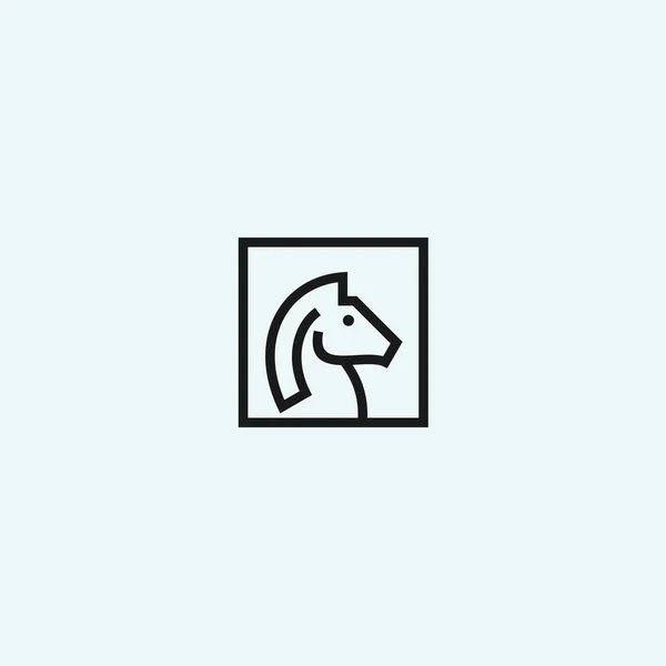 Horse Box Logo Design Vector Illustration — Vector de stock