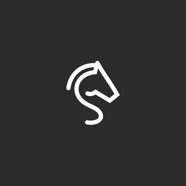 Horse Logo Design Vector Illustration — Image vectorielle