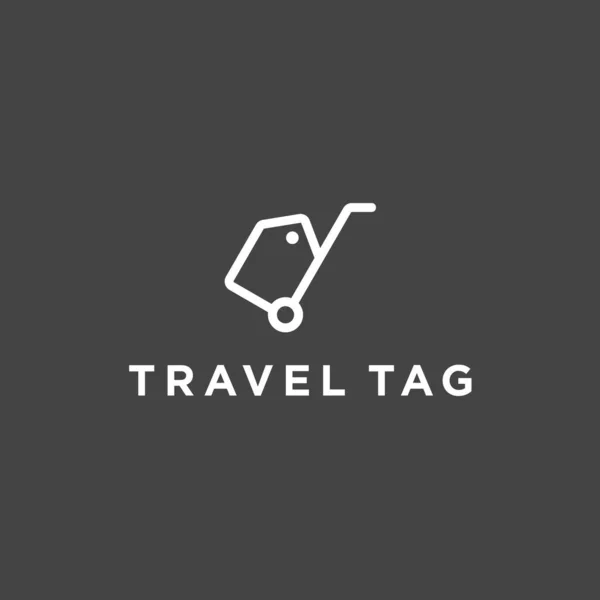 Tag Travel Logo Design Vector Illustration — Wektor stockowy