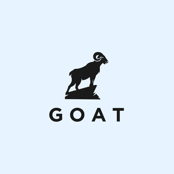 Goat Logo Design Vector Illustration — Vetor de Stock
