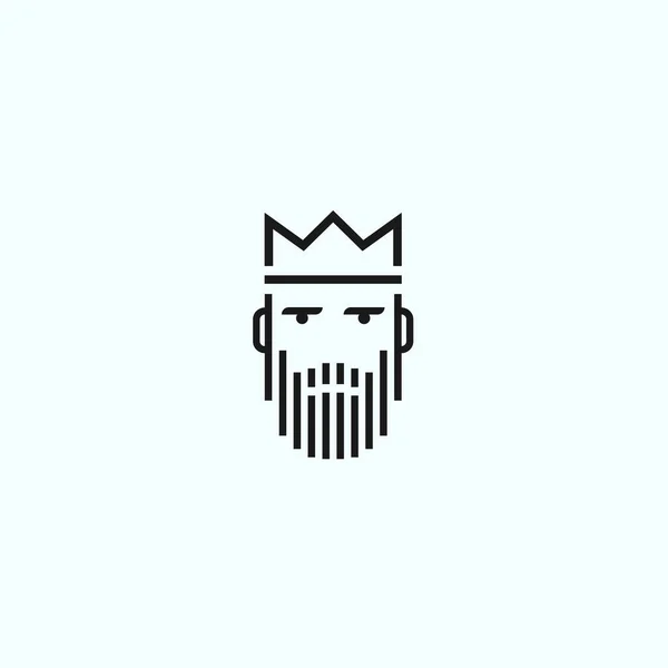 Lord King Logo Design Vector Illustration — ストックベクタ