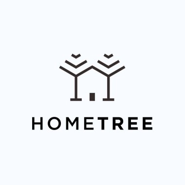 tree house logo design vector illustration